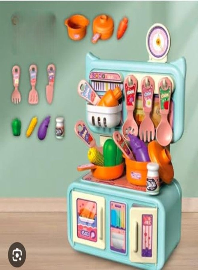 BANNI Pretend Cooking Kitchen Playset for Toddlers | Interactive Toy with Lights, Sound & Utensils | Educational Gift for Kids 3 Years and Up - Image 3